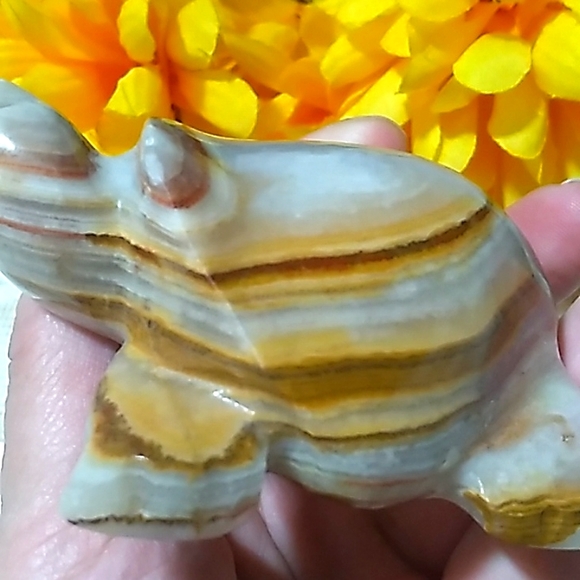 AMAZING ONYX CARVED TURTLE - Picture 7 of 8